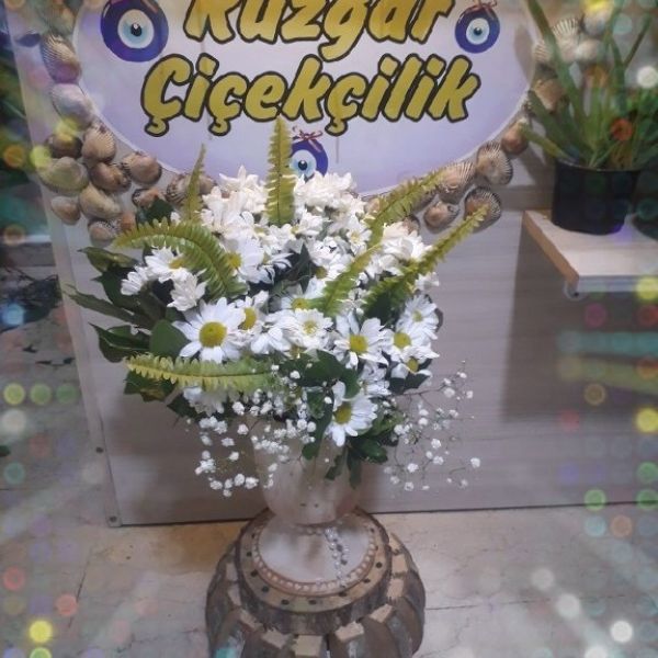bartın çiçekçi vazoda papatya