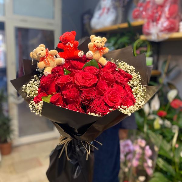 Gül Buketi Ayıcıklı